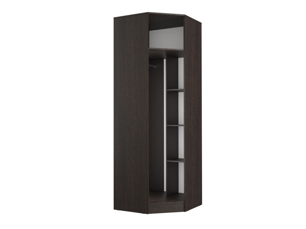 УГЛОВОЙ Шкаф ДУБ ВОТАН/БЕЛЫЙ ГЛАДКИЙ №3