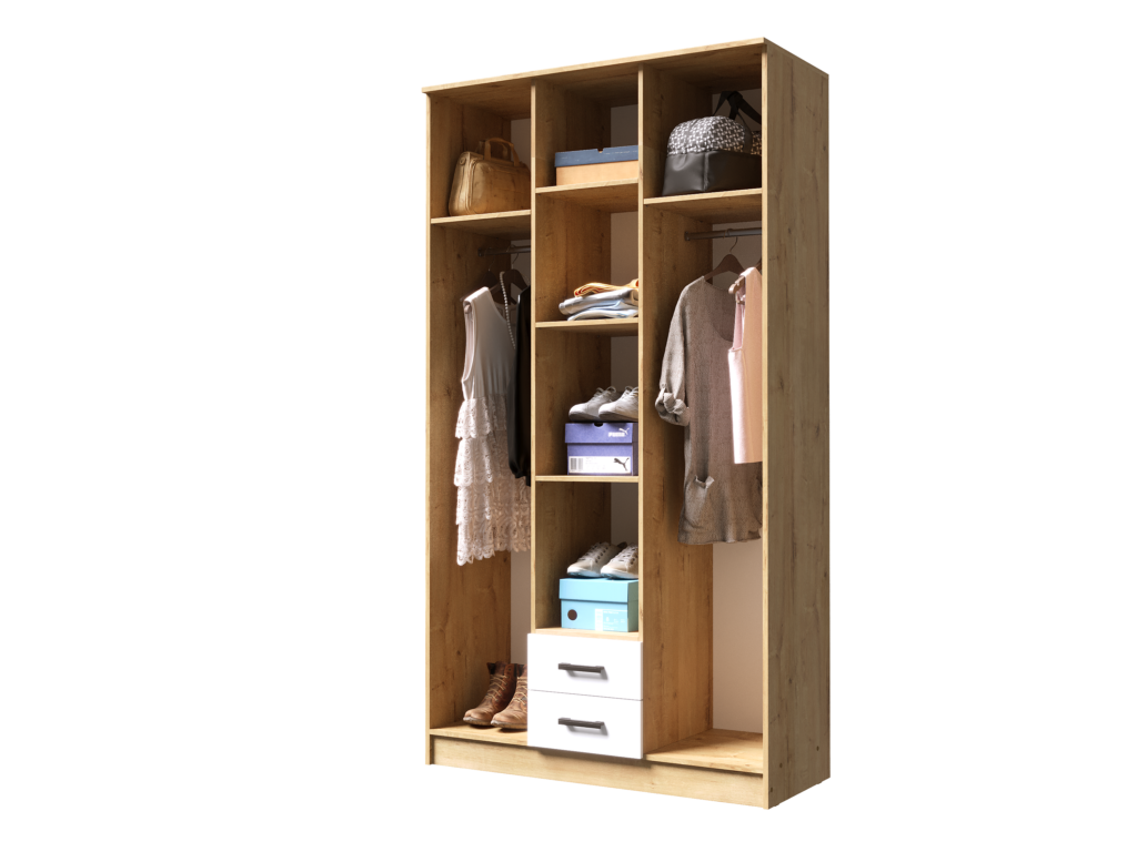 ТРИО Шкаф (З) БЕЛЫЙ ГЛАДКИЙ №4