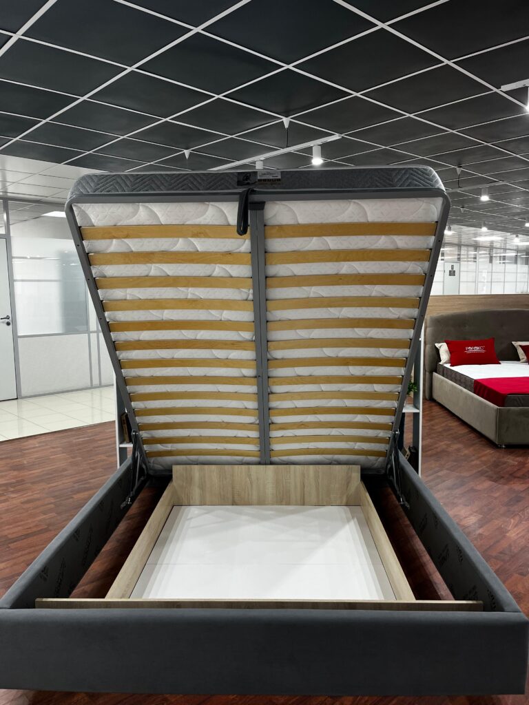 Кровать Глория 1600 с подъемным механизмом ткань Ameli 12 (серый) №2