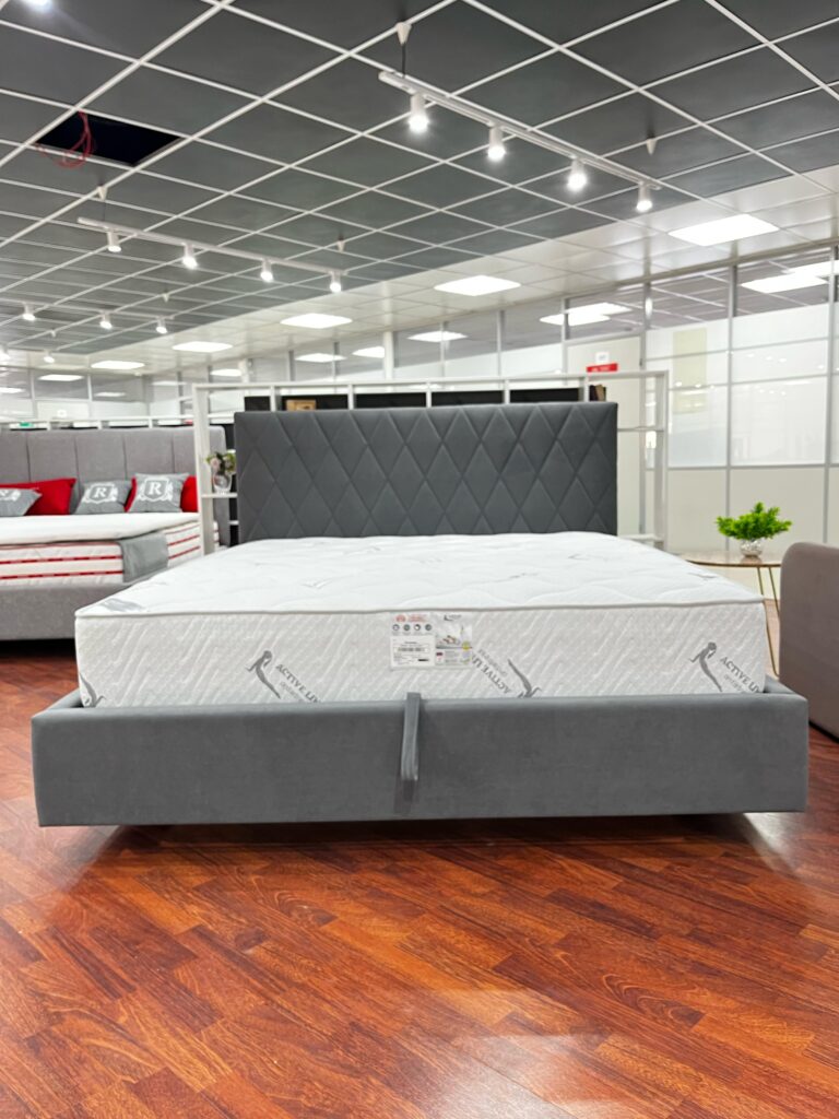 Кровать Агата 1600 с подъемным механизмом ткань Ameli 12 (серый) №3