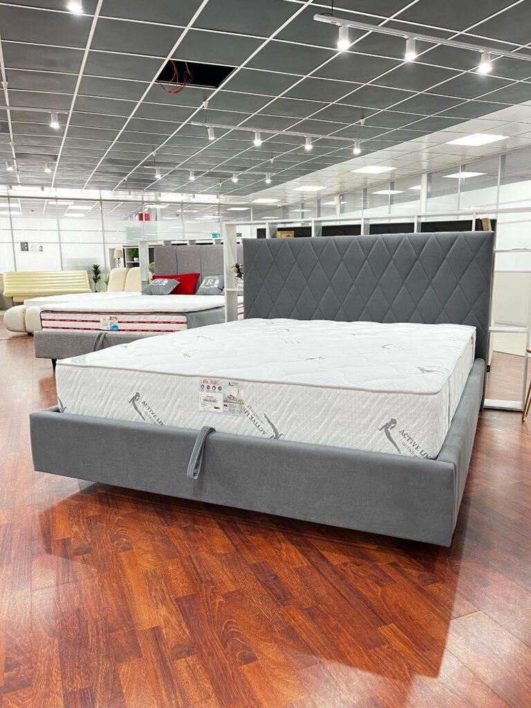 Кровать Агата 1600 с подъемным механизмом ткань Ameli 12 (серый) №5