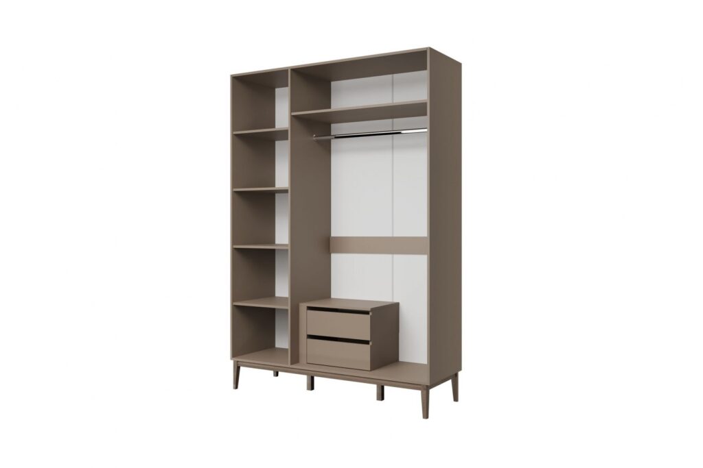 ГОРИЦИЯ Мокко мусс ЛАК Шкаф ШР-3 для платья и белья №2