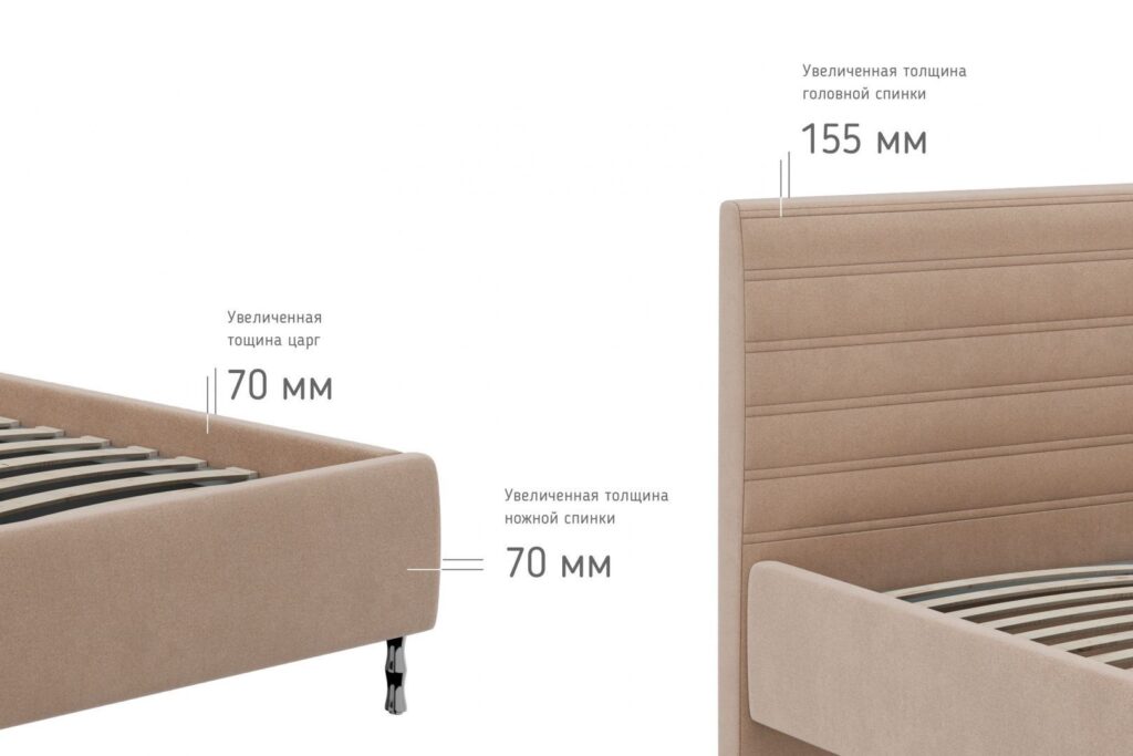 Кровать ФАБИАНА 1,6 м с подъемным мех./ВАРИАНТ 2 (тростниковый) №7