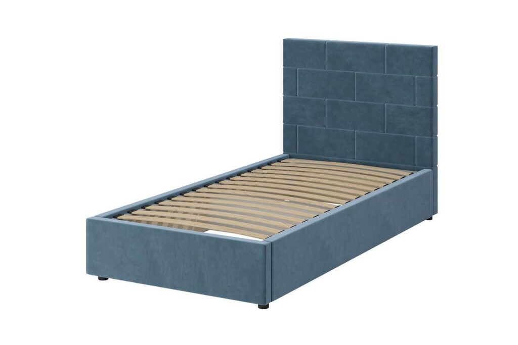 Кровать ТАЙМ 0,9 м/металлокаркас/ ВАРИАНТ 3 (джинс) №2