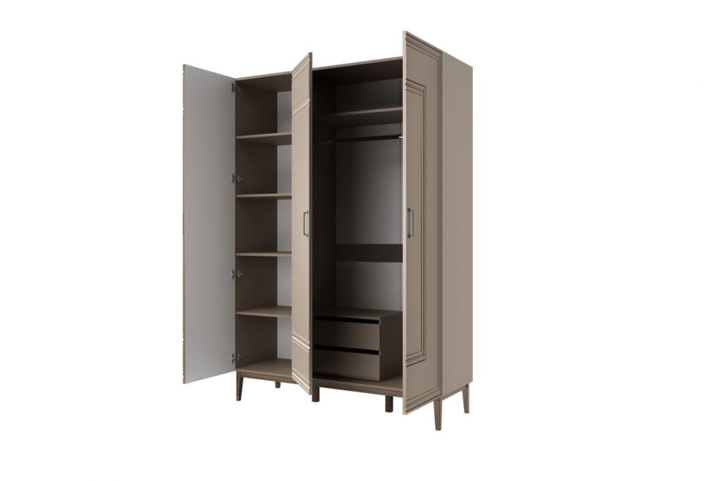 ГОРИЦИЯ Мокко мусс ЛАК Шкаф ШР-3 для платья и белья №3