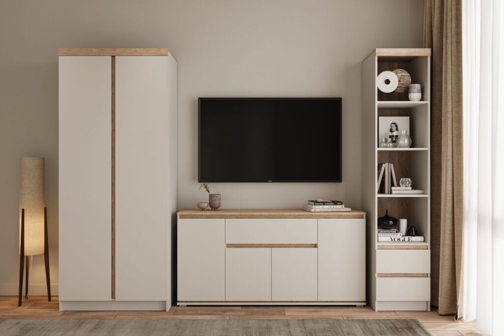 Гостиная модульная «Юта»  Персидский жемчуг / Дуб торонто