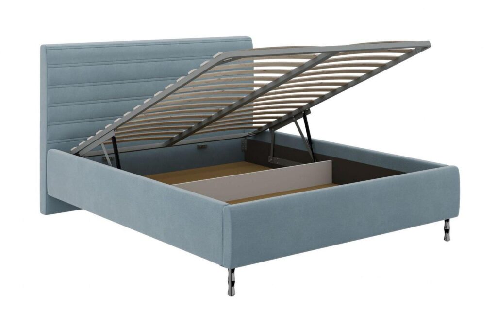 Кровать ФАБИАНА 1,6 м с подъемным мех./ВАРИАНТ 3 (голубая сталь) №3