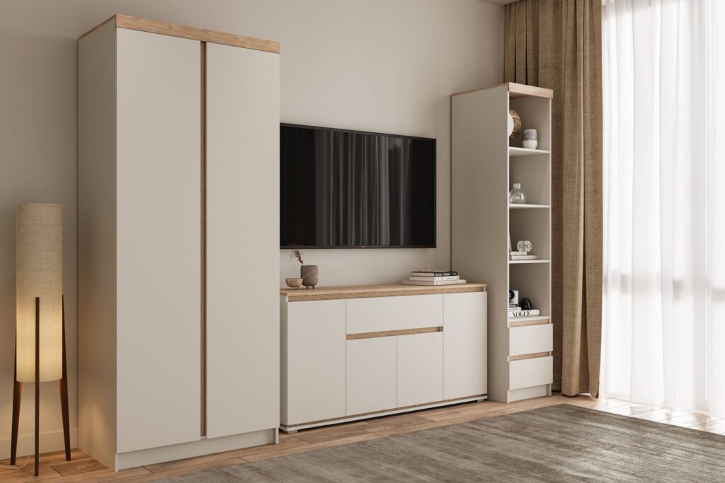 Гостиная модульная «Юта»  Персидский жемчуг / Дуб торонто №2