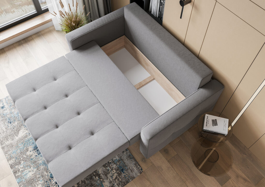 ГРЕЙС МИНИ 120 КОМФОРТ диван VIVALDI 08 (DARK GREY) темно-серый №2