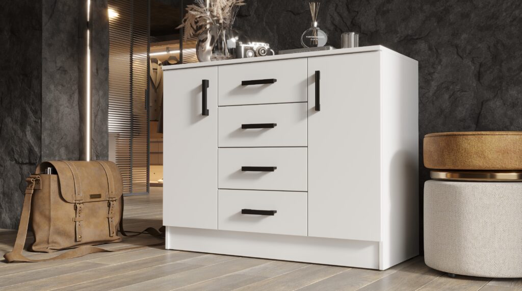 Комод К1000-2Д БЕЛЫЙ ГЛАДКИЙ №2