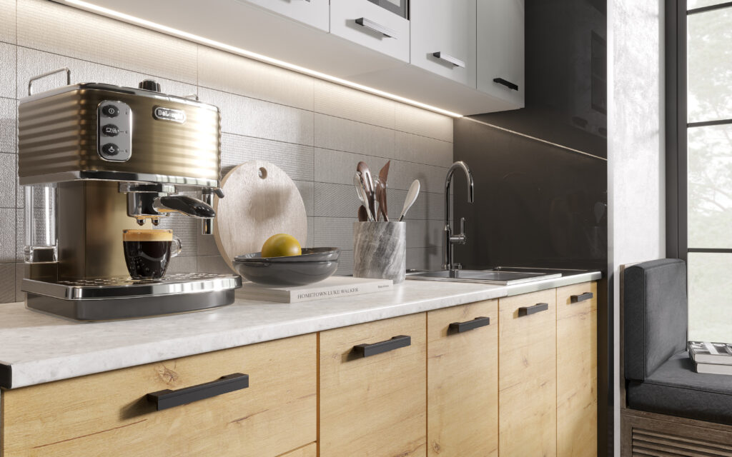 Хозяюшка кухня 2м Дуб Вотан/Белый гладкий №2