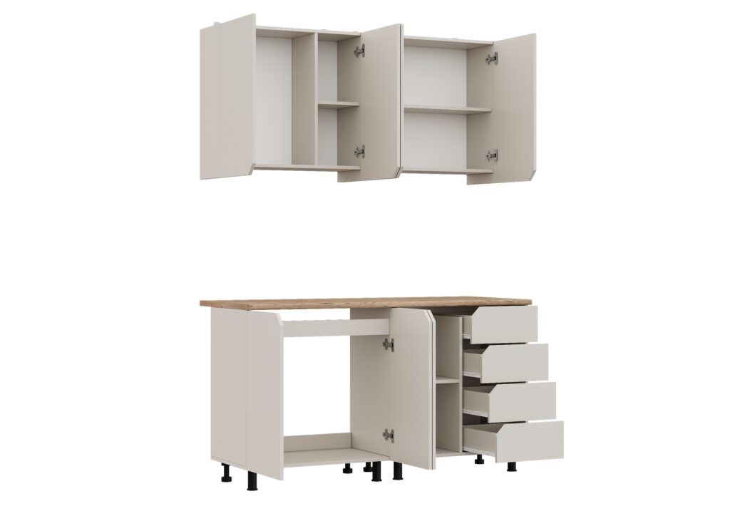 ЛАРИО Кухня 1.5м Кашемир №2