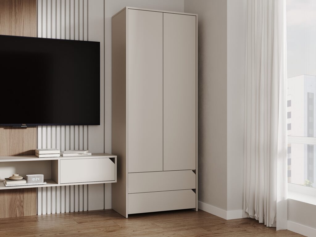 ЛАРИО Шкаф ШК-001 (2-ств.,2ящ.) Кашемир №2