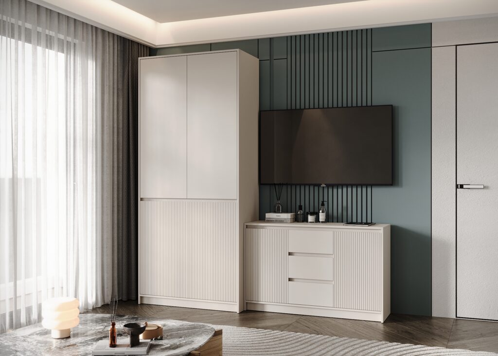 МИРЕН Шкаф ШК-002 Кашемир  / матовая Моно керамика №5