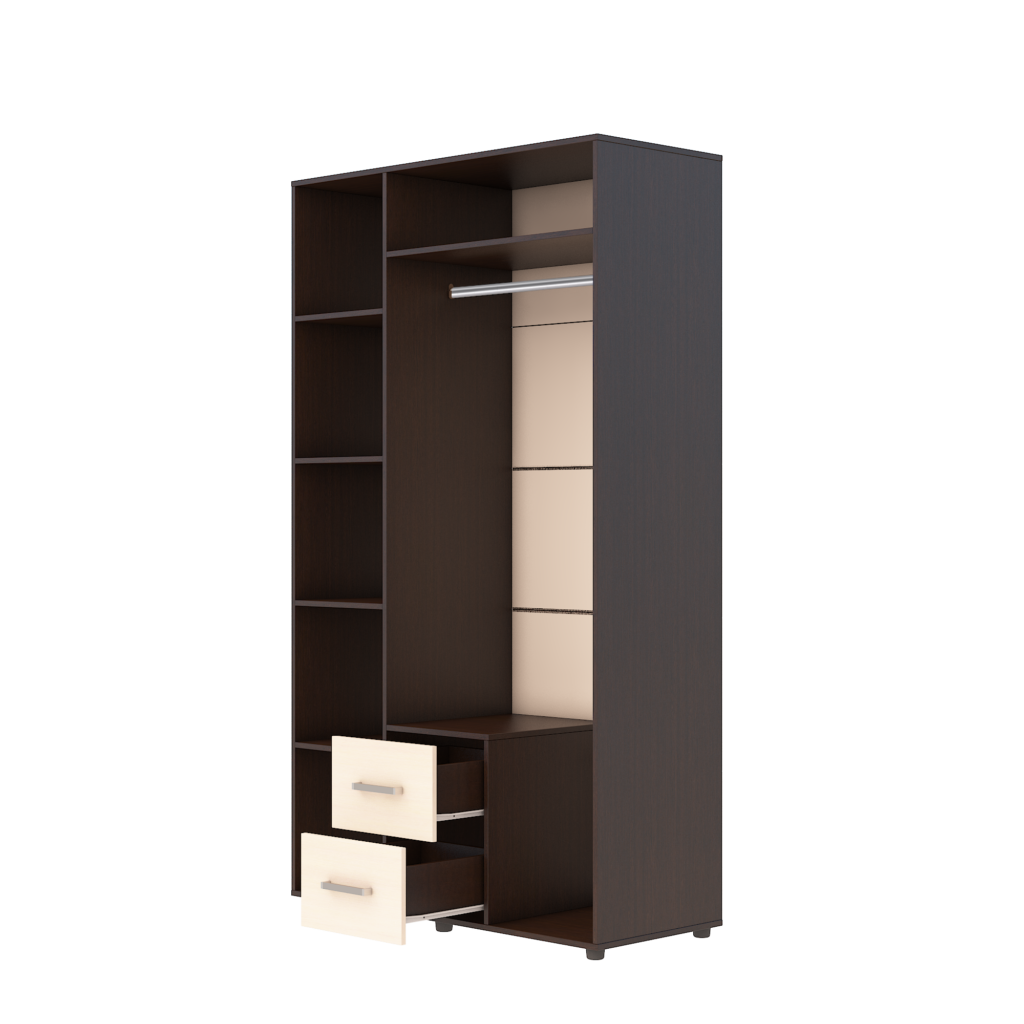 ЭВА Шкаф 3х створчатый ШК-019 венге/дуб молочный №2