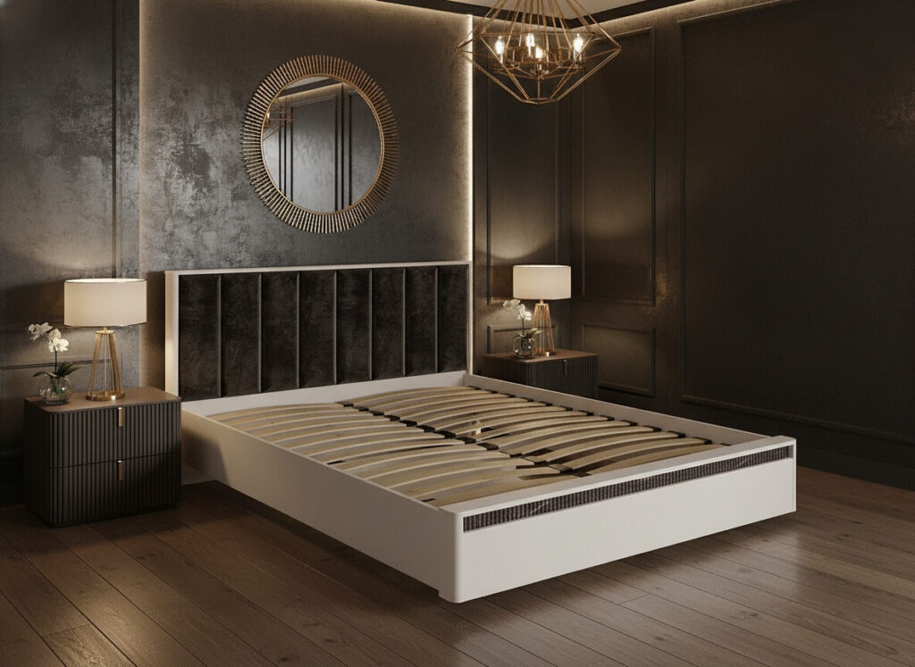 КАЛИПСО секция №3 кровать 1600 Кашемир / Торос чёрный №2