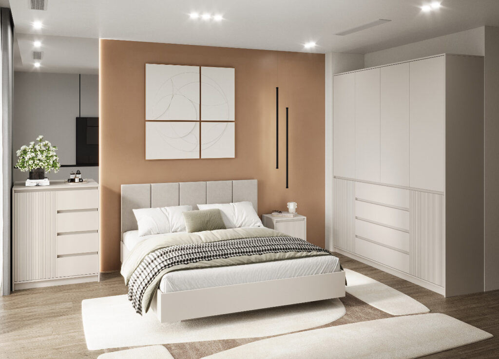 Спальный гарнитур «Мирен» Кашемир 5981 BS / матовая Моно керамика