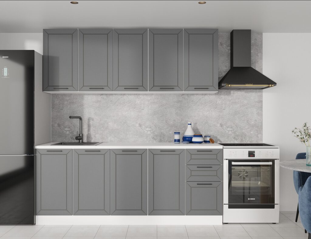 Кухня 2м «Шерги» Графит софт