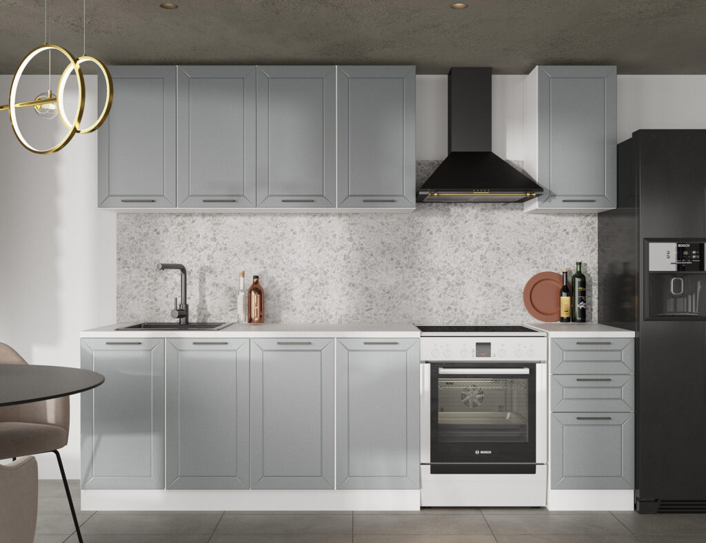 Кухня  «ШЕРГИ» 2,0м  (Лайт Грей/Лайт Грей)