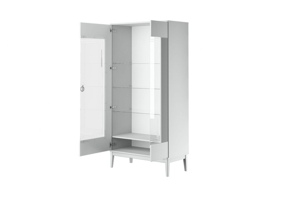 ФАРГО Белый ЛАК, Шкаф с витриной 2 двери №2