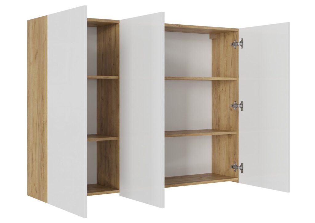 БОСТОН Шкаф навесной ШН-001 ЛДСП Дуб Крафт серый/ Кашемир №2