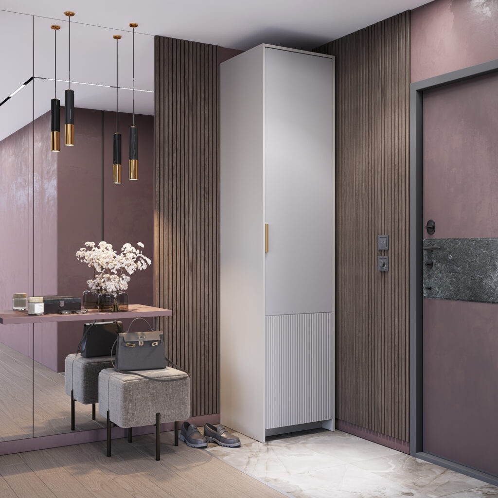 ПАНДОРА Пенал  ПН-06 522х2300х512 Дуб смоки/Кашемир/MF03 №2