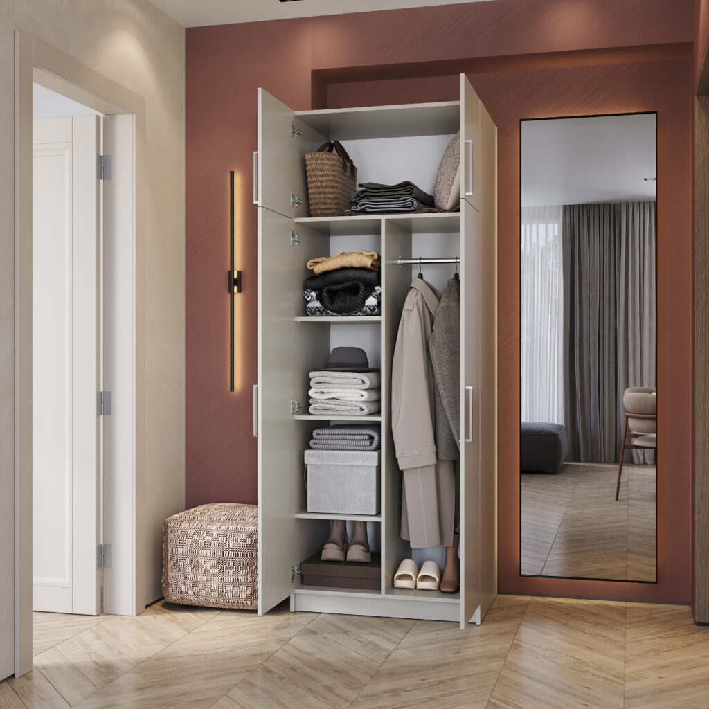 ШКАФ 2-х створчатый с перегородкой КАШЕМИР №3