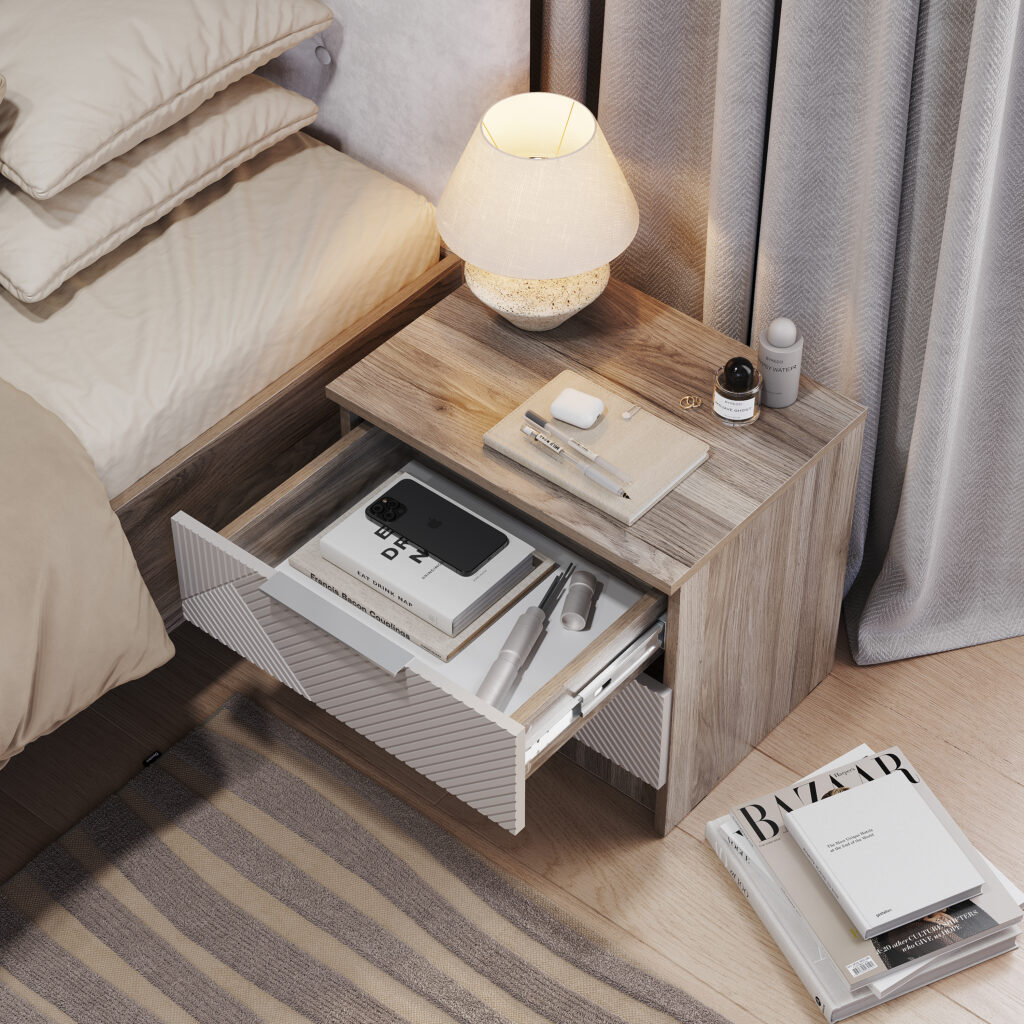 ЭМИЛИЯ Тумба прикроватная ТБ-12 дуб смоки/айриш MF03 №3