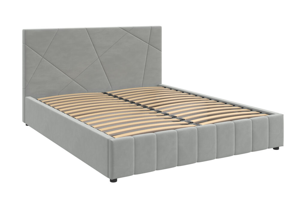 Кровать НЕЛЬСОН / АБСТРАКЦИЯ / 1,6 /ГПМ/ВАРИАНТ 5 (светло-серый) №3