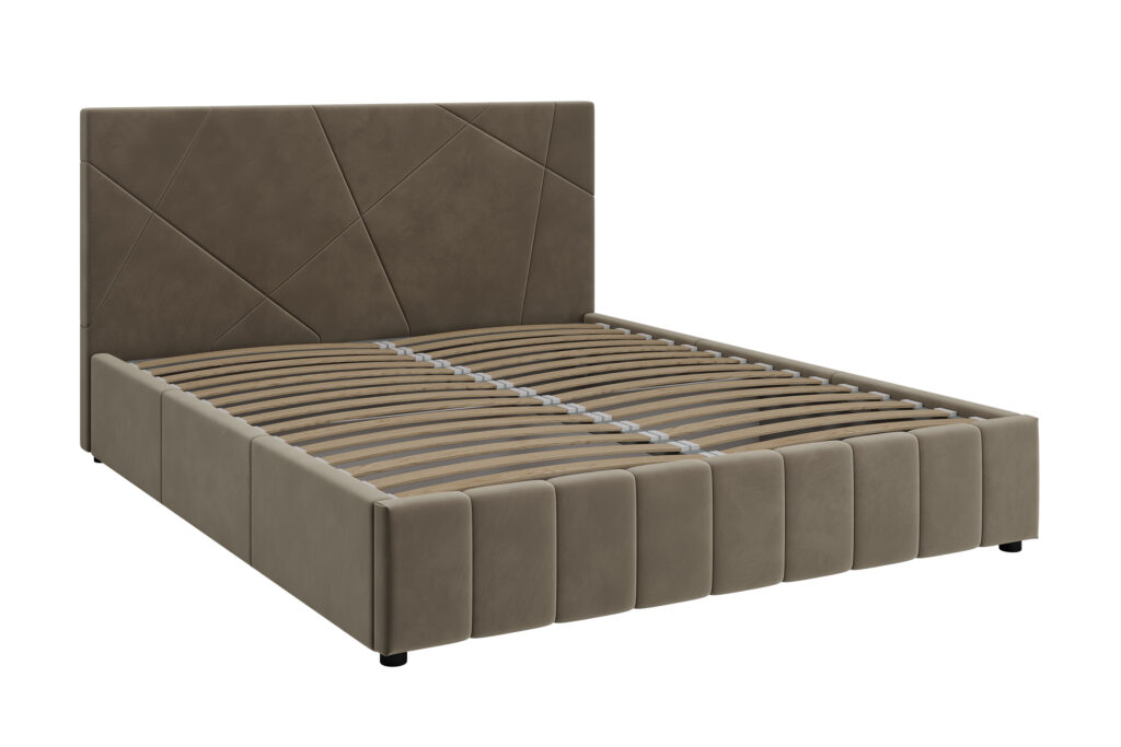 Кровать НЕЛЬСОН / АБСТРАКЦИЯ / 1,6 /металлокаркас / ВАРИАНТ 8 (серый шелк) №2