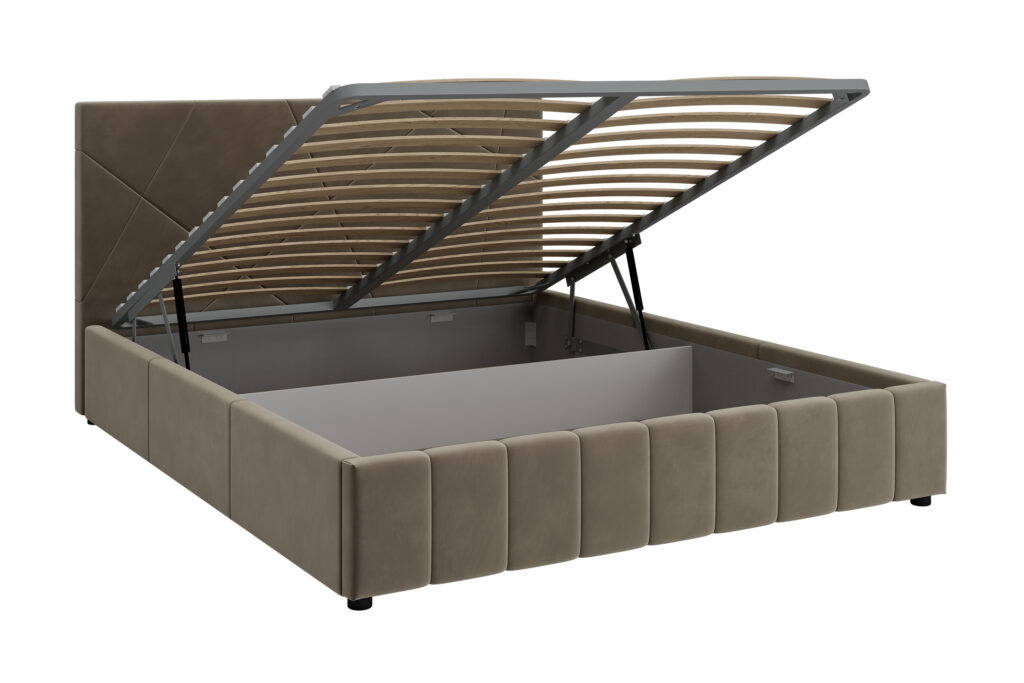 Кровать НЕЛЬСОН / АБСТРАКЦИЯ / 1,2 / ГПМ / ВАРИАНТ 8 (серый шелк) №2