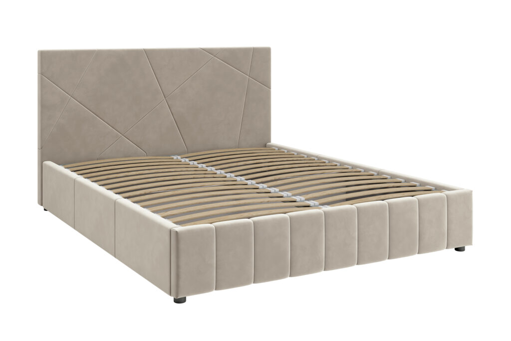 Кровать НЕЛЬСОН / АБСТРАКЦИЯ / 1,4 /металлокаркас / ВАРИАНТ 9 (карамель) №2