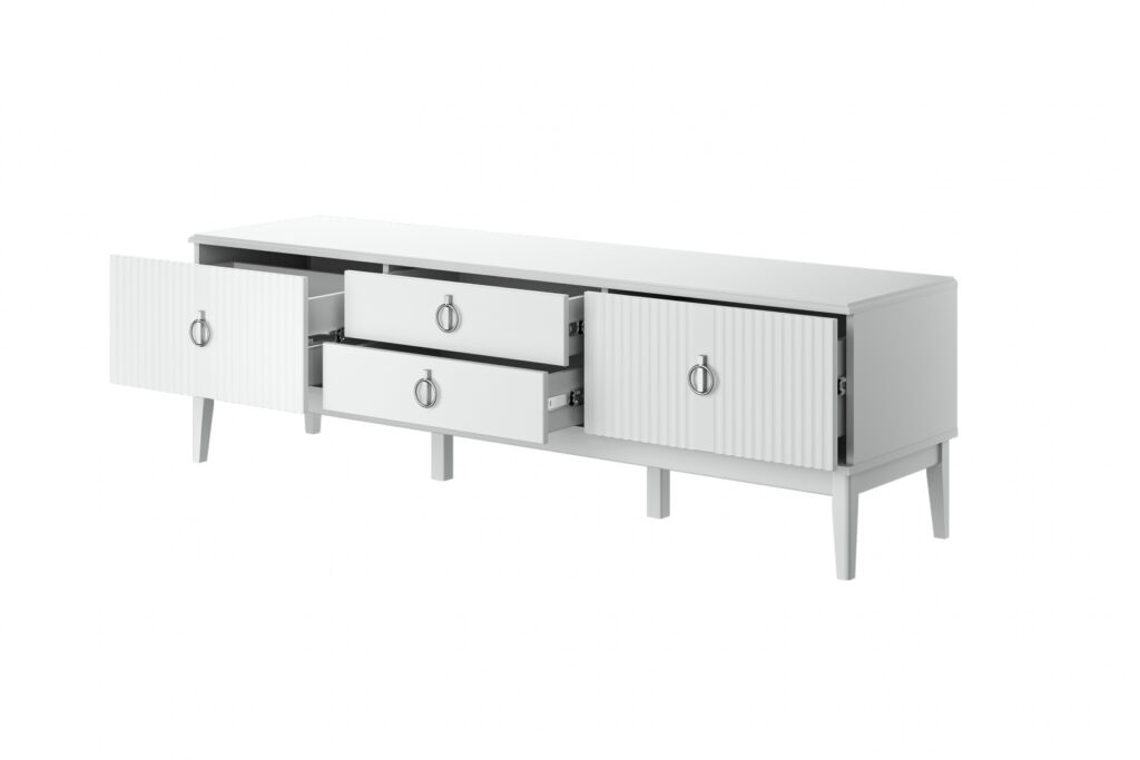 ФАРГО Белый ЛАК Тумба ТВ 4 ящика №2