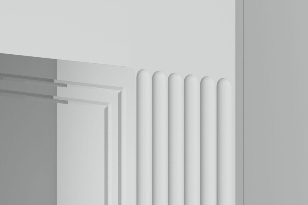 ФАРГО Белый ЛАК, Шкаф с витриной 1 дверь (правый) №5