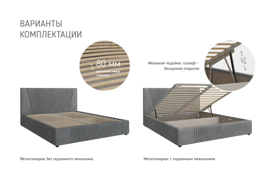 Кровать НЕЛЬСОН / ГЕОМЕТРИЯ / 1,4 / ГПМ / ВАРИАНТ 9 (карамель) №7