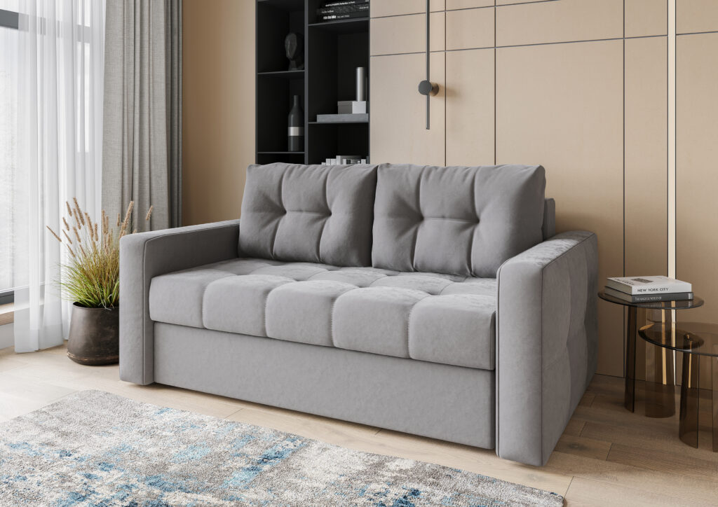 ГРЕЙС МИНИ КОМФОРТ 140  диван VIVALDI 08 (DARK GREY) темно-серый №3