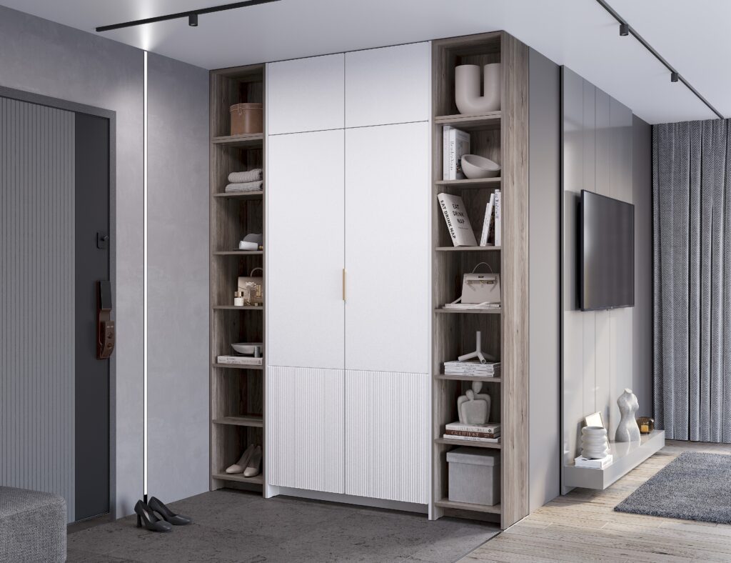 Прихожая «Пандора» Белый/жемчужно-белый (MF31) вариант 1 Прихожая «Пандора» Белый/жемчужно-белый (MF31) вариант 1