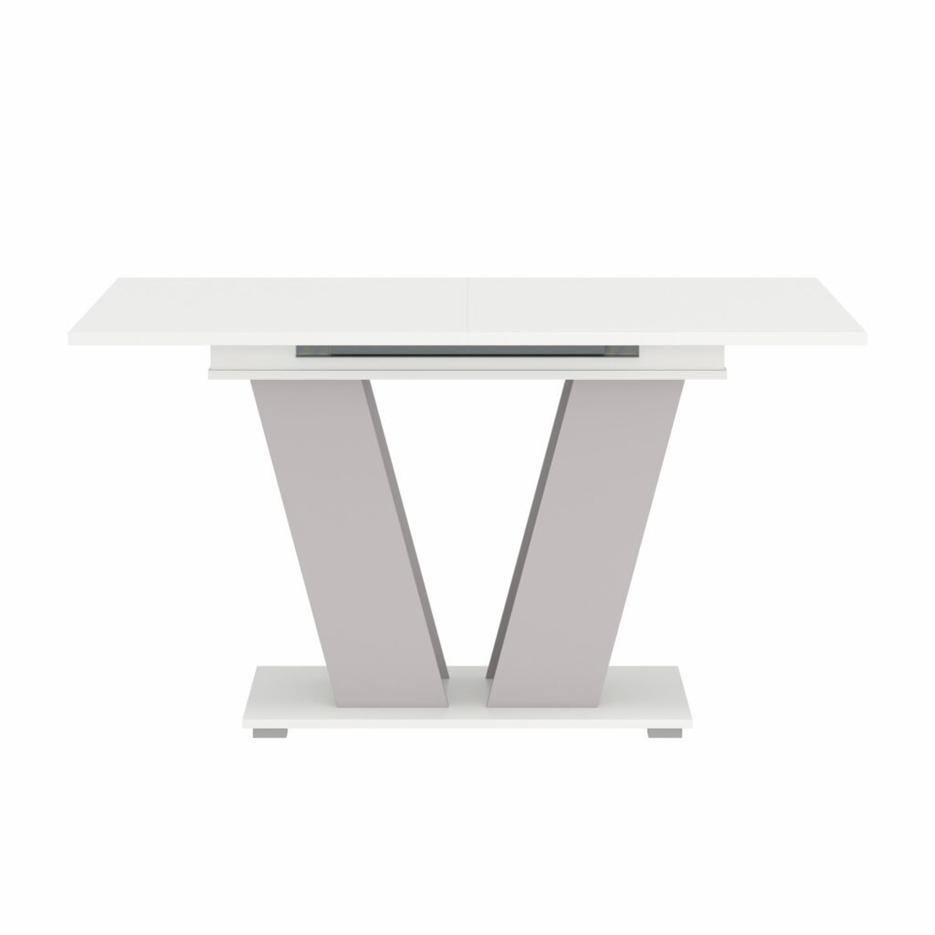 ДОЛЬЧЕ Стол 80.03 (белый / кашемир) (1370х800 в сложенном / 1770х800 в разложенном) №7