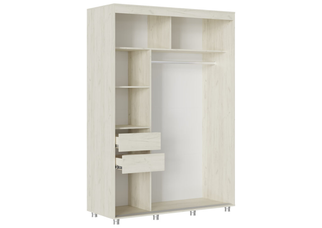 ФОРЕСТ Шкаф-купе 1.5 м. 1500х2172х598 Дуб Крафт белый №2