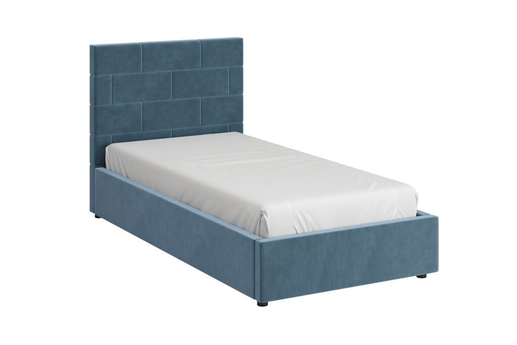 Кровать ТАЙМ 0,9 м/металлокаркас/ ВАРИАНТ 3 (джинс) Кровать ТАЙМ 0,9 м/металлокаркас/ ВАРИАНТ 3 (джинс)