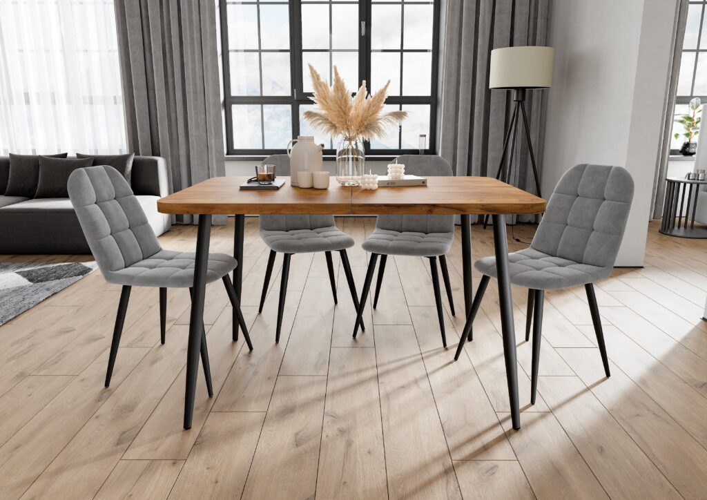 Стол КОРСИКА 32 КРАФТ раздвижной/черный каркас/ ЛДСП Таксония Медовая Стол КОРСИКА 32 КРАФТ раздвижной/черный каркас/ ЛДСП Таксония Медовая