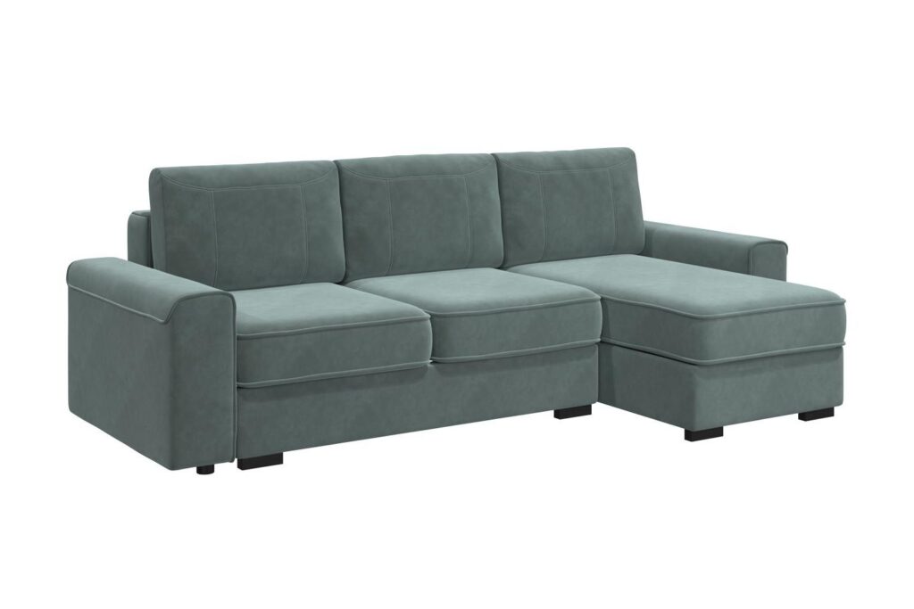 ЛЕОН угловой диван-кровать, 1 ВАРИАНТ бирюза ЛЕОН угловой диван-кровать, 1 ВАРИАНТ бирюза