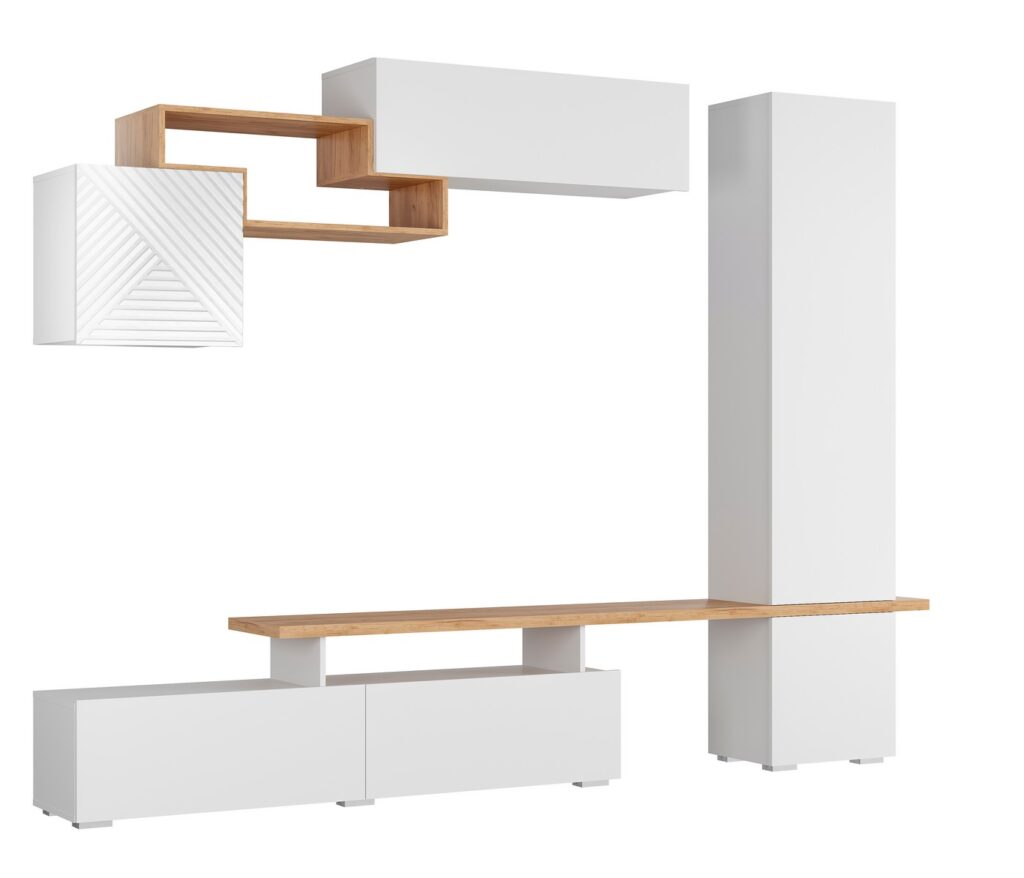 SkyFree Стенка НМ-001 Дуб Крафт золотой/ Белый 2700х2000х353