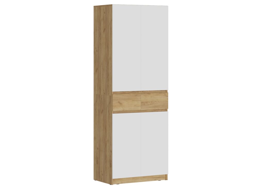 КВИК-СТЕП Шкаф ШК-001 (2ств.) Дуб Крафт золотой/Белый КВИК-СТЕП Шкаф ШК-001 (2ств.) Дуб Крафт золотой/Белый