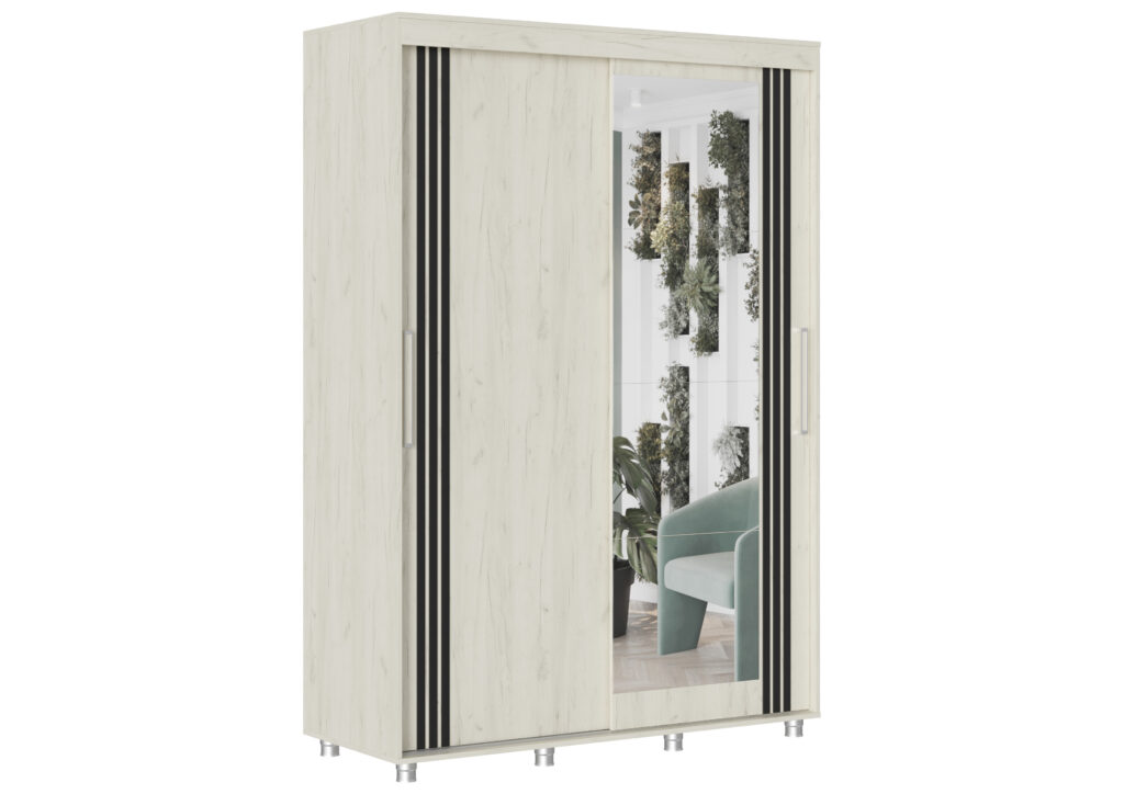ФОРЕСТ Шкаф-купе 1.5 м. 1500х2172х598 Дуб Крафт белый