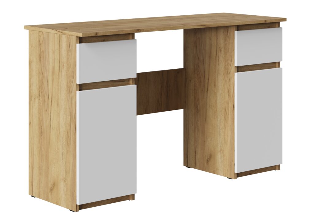 БОСТОН ЛАЙТ Стол письменный СП-002 Дуб Крафт золотой/ЛДСП Белый