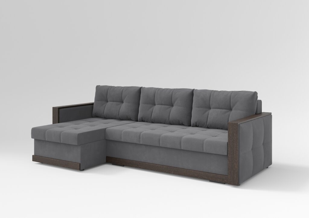 БРУНО угловой диван VIVALDI 08 (DARK GREY) темно-серый