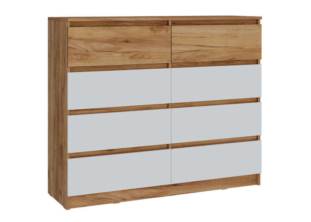 БОСТОН ЛАЙТ Комод КМ-002 800 х1200х382 Корпус — Дуб Крафт золотой Белый (Гладкий) БОСТОН ЛАЙТ Комод КМ-002 800 х1200х382 Корпус — Дуб Крафт золотой Белый (Гладкий)