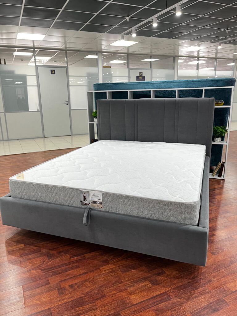 Кровать Глория 1600 с подъемным механизмом ткань Ameli 12 (серый) Кровать Глория 1600 с подъемным механизмом ткань Ameli 12 (серый)