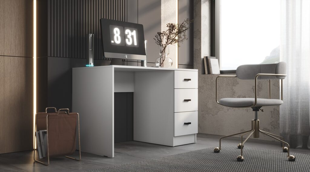 Стол письменный СТАНДАРТ БЕЛЫЙ ГЛАДКИЙ